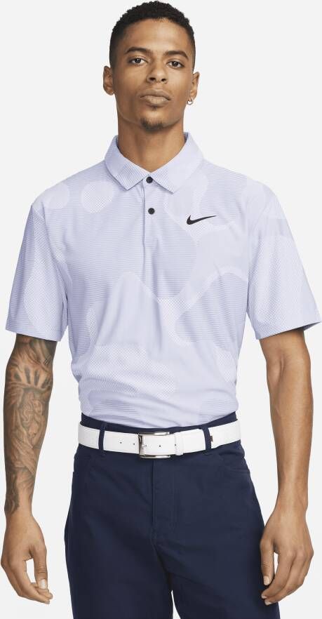 Nike Dri-FIT ADV Tour Golfpolo met camouflageprint voor heren Paars