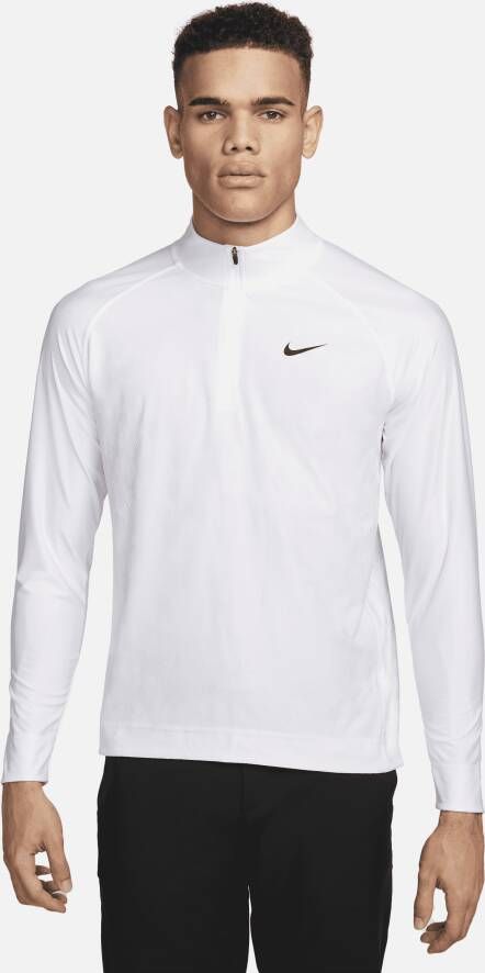 Nike Dri-FIT ADV Tour Golftop met halflange rits voor heren Wit