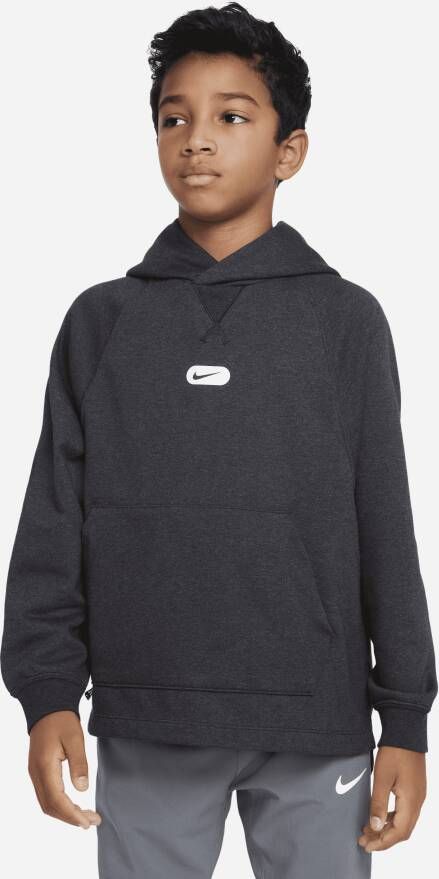 Nike Dri-FIT Athletics Trainingshoodie van fleece voor jongens Zwart