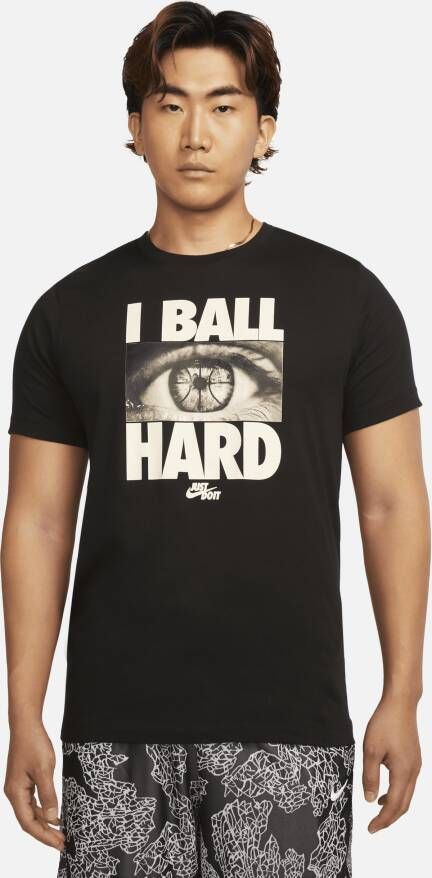 Nike Zwarte Verb P2 Tee Korte Mouw Black Heren