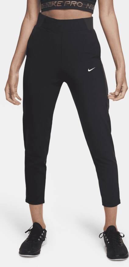 Nike Dri-FIT Bliss Victory Trainingsbroek met halfhoge taille voor dames Zwart