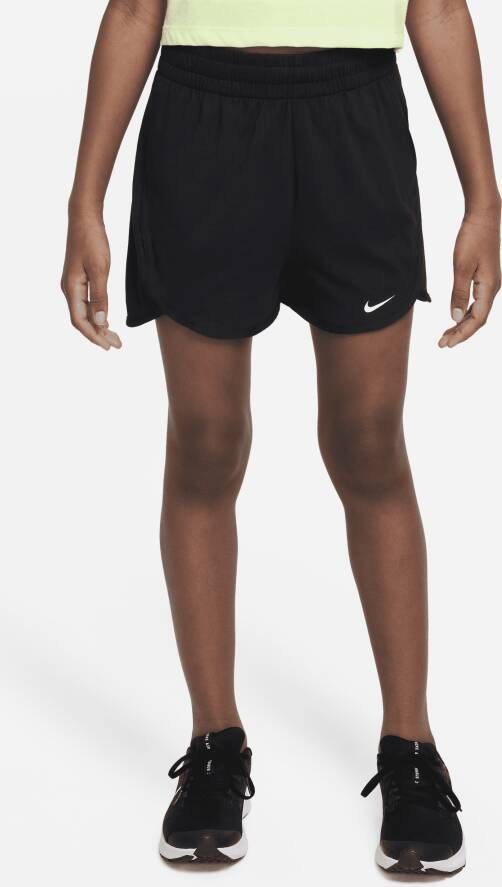 Nike Dri-FIT Breezy Trainingsshorts met hoge taille voor meisjes Zwart