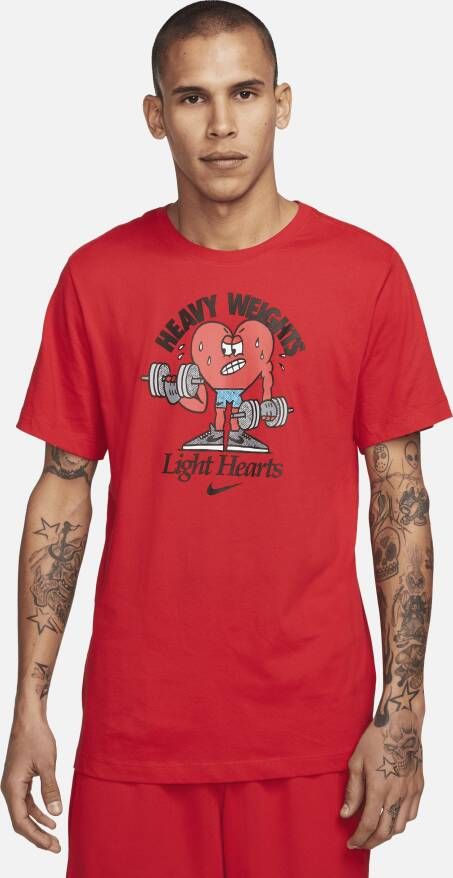 Nike Dri-FIT Fitness T-shirt voor heren Rood