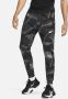 Nike Dri-FIT fitnessbroek met taps toelopend design en camouflageprint voor heren Zwart - Thumbnail 1