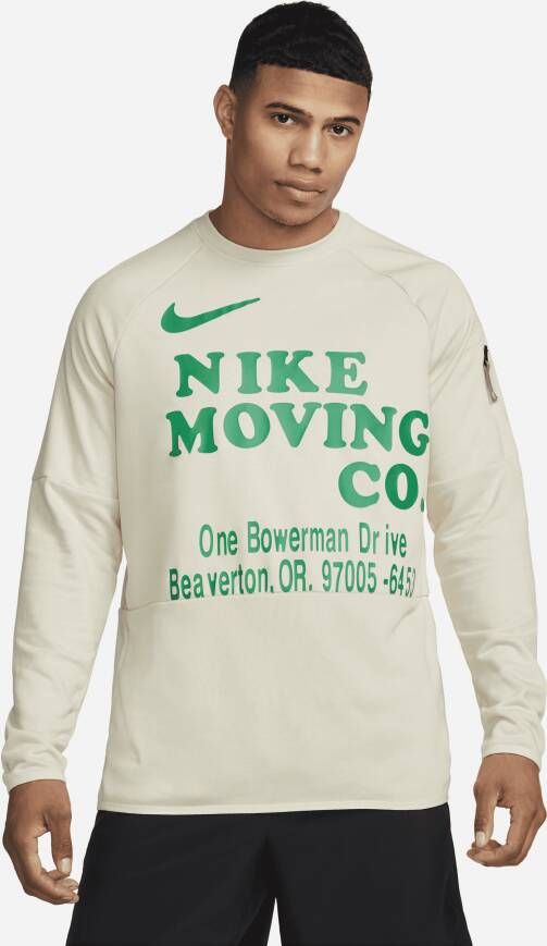 Nike Dri-FIT Fitnesstop met lange mouwen voor heren Wit