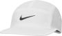 Nike Dri-FIT Fly ongestructureerde Swoosh pet Wit - Thumbnail 1