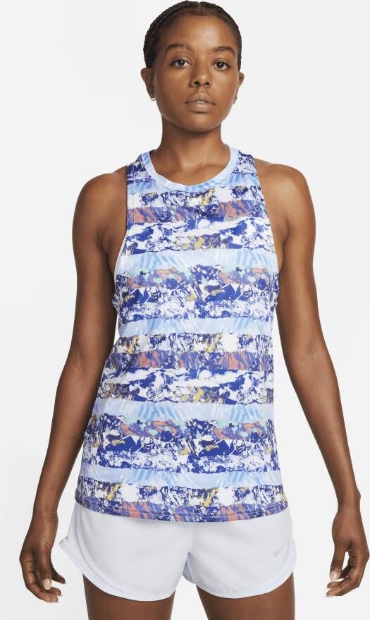 Nike Dri-FIT Hardlooptanktop voor dames Blauw