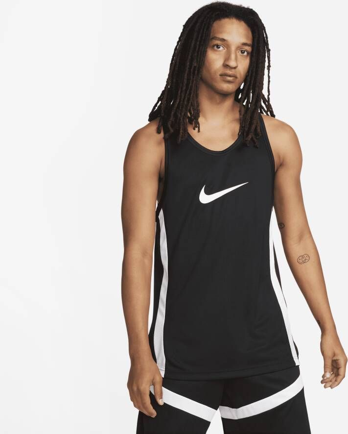 Nike Icon Dri-FIT basketbaljersey voor heren Zwart