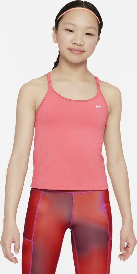 Nike Dri-FIT Indy Tanktop-sport-bh voor meisjes Roze