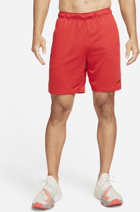 Nike Dri-FIT Knit trainingsshorts voor heren (20 cm) Rood