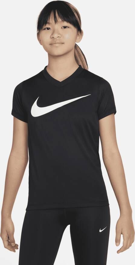 Nike Dri-FIT Legend Trainingsshirt met V-hals voor Zwart