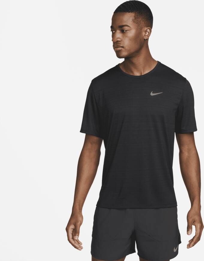Nike Dri-FIT Miler Hardlooptop voor heren Zwart