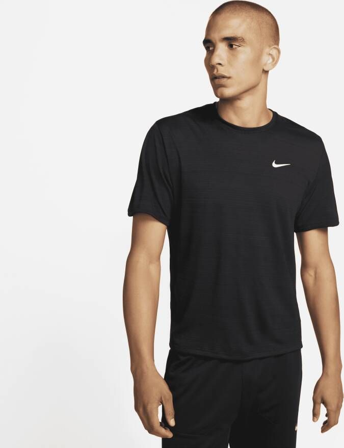 Nike Dri-FIT Miler Hardlooptop voor heren Zwart