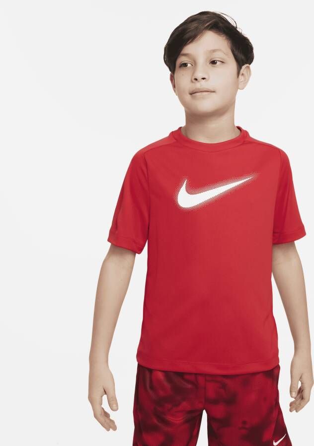 Nike Multi Dri-FIT trainingstop met graphic voor jongens Rood