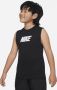 Nike Dri-FIT Multi+ Trainingstop zonder mouwen voor jongens Zwart - Thumbnail 1