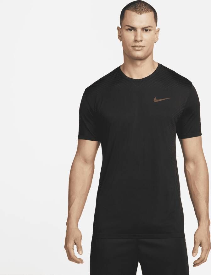 Nike Dri-FIT Naadloze trainingstop voor heren Zwart