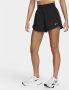 Nike One Dri-FIT 2-in-1 damesshorts met hoge taille (8 cm) Zwart - Thumbnail 1