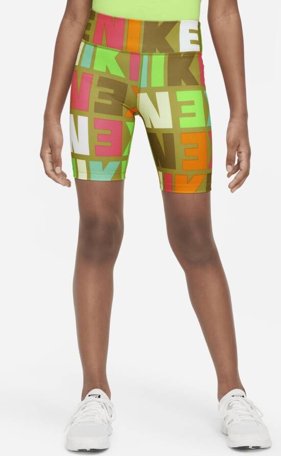 Nike Dri-FIT One Bikershorts voor meisjes Groen