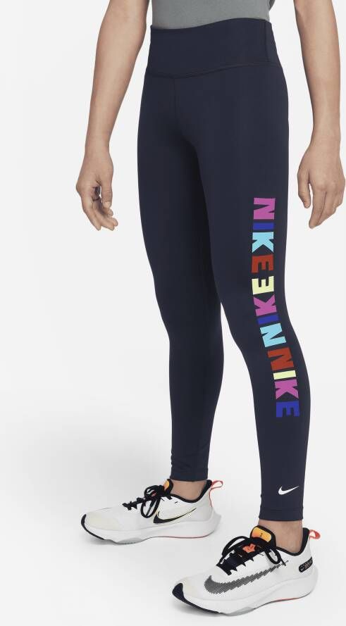Nike Dri-FIT One Legging voor meisjes Blauw