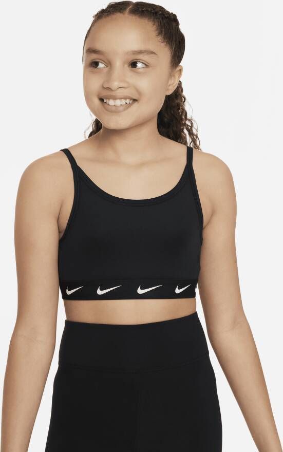 Nike One Dri-FIT sport-bh voor meisjes Zwart