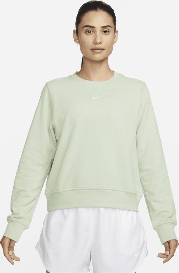 Nike Dri-FIT One sweatshirt met ronde hals van sweatstof voor dames Groen