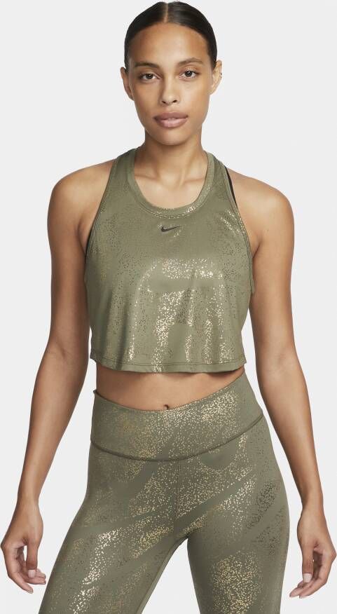 Nike Dri-FIT One Trainingstanktop met print voor dames Groen