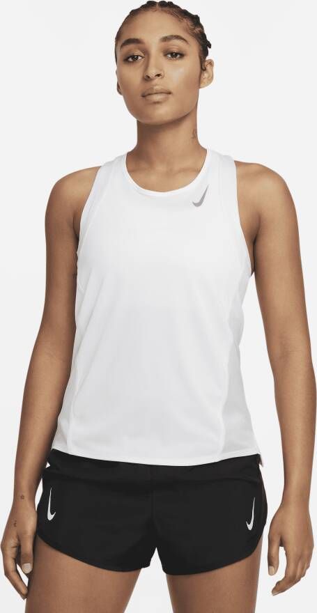 Nike Dri-FIT Race Hardloopsinglet voor dames Wit