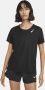 Nike Dri-FIT Race Hardlooptop met korte mouwen voor dames Zwart - Thumbnail 2