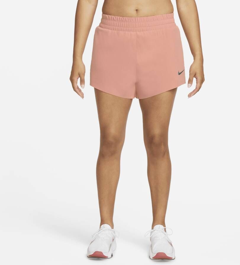Nike Dri-FIT Running Division hardloopshorts met binnenbroekje hoge taille en zakken voor dames (8 cm) Roze