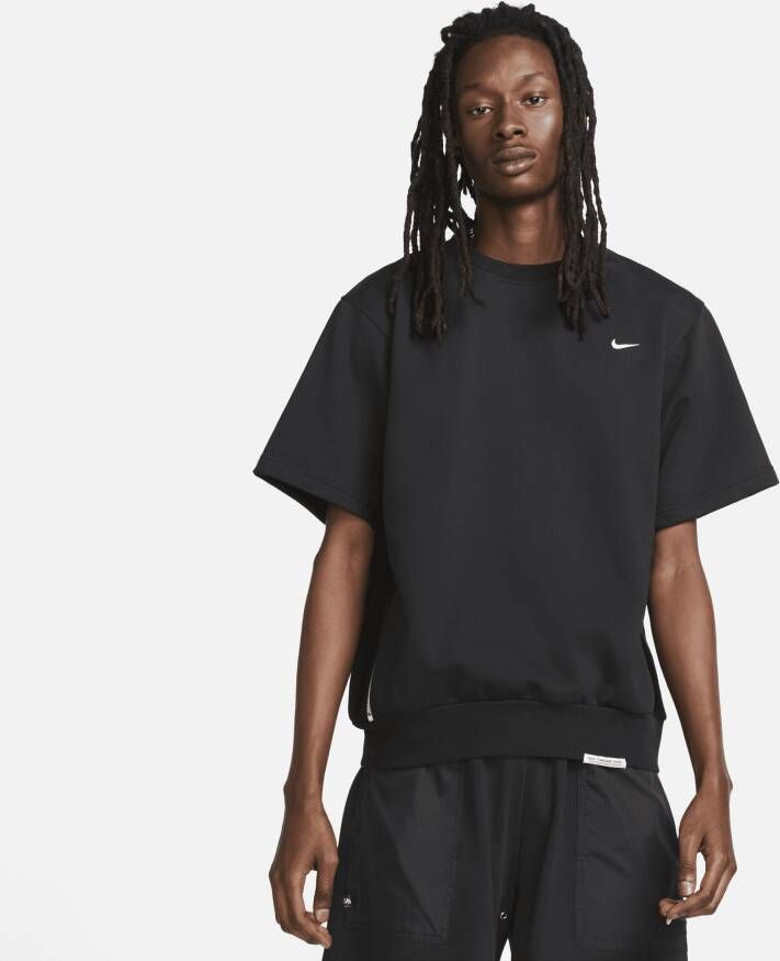 Nike Dri-FIT Standard Issue Basketbalshirt met korte mouwen en ronde hals voor heren Zwart