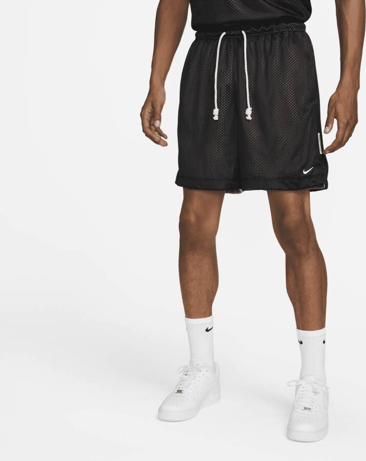Nike Dri-FIT Standard Issue Omkeerbare basketbalshorts voor heren (21 cm) Zwart