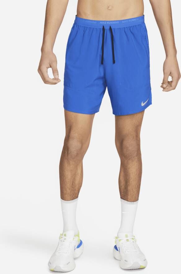Nike Stride Dri-FIT 2-in-1 hardloopshorts voor heren (18 cm) Blauw