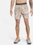 Nike Dri-FIT Stride hardloopshorts met binnenbroekje en print voor heren (18 cm) Bruin - Thumbnail 1
