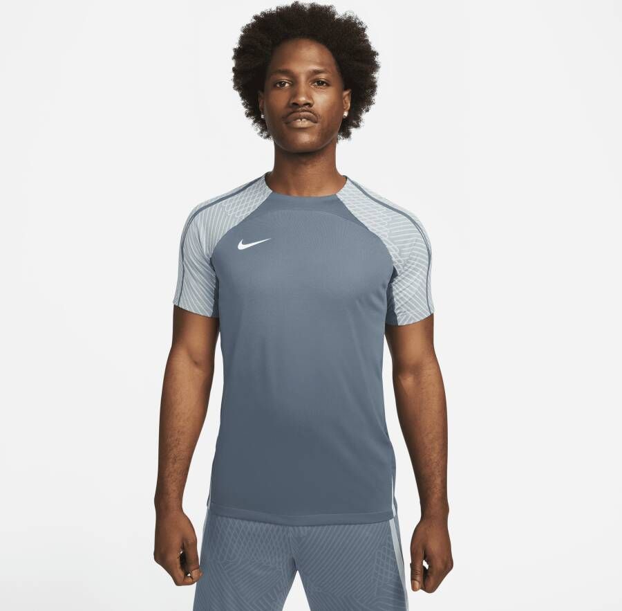 Nike Dri-FIT Strike Voetbaltop met korte mouwen voor heren Blauw