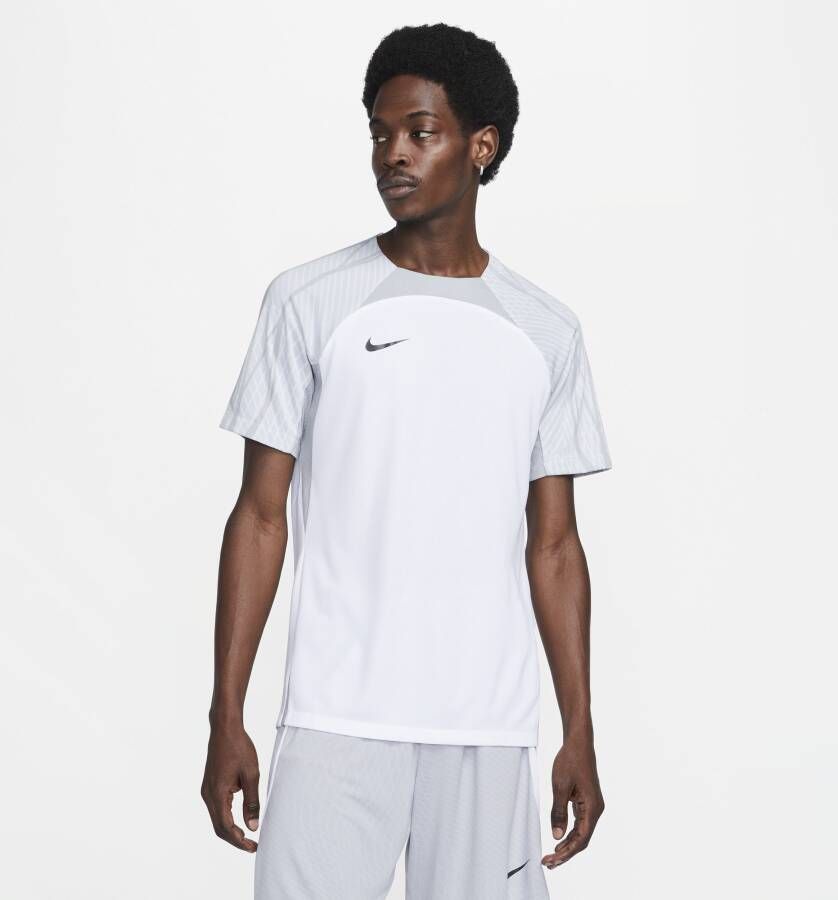 Nike Dri-FIT Strike Voetbaltop met korte mouwen voor heren Wit