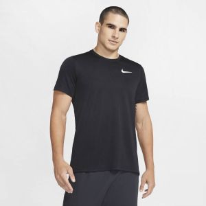 Nike Miler UV hardlooptop met korte mouwen en Dri-FIT voor heren Zwart