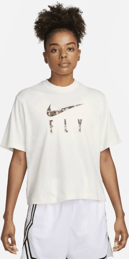Nike Dri-FIT Swoosh Fly T-shirt voor dames Bruin