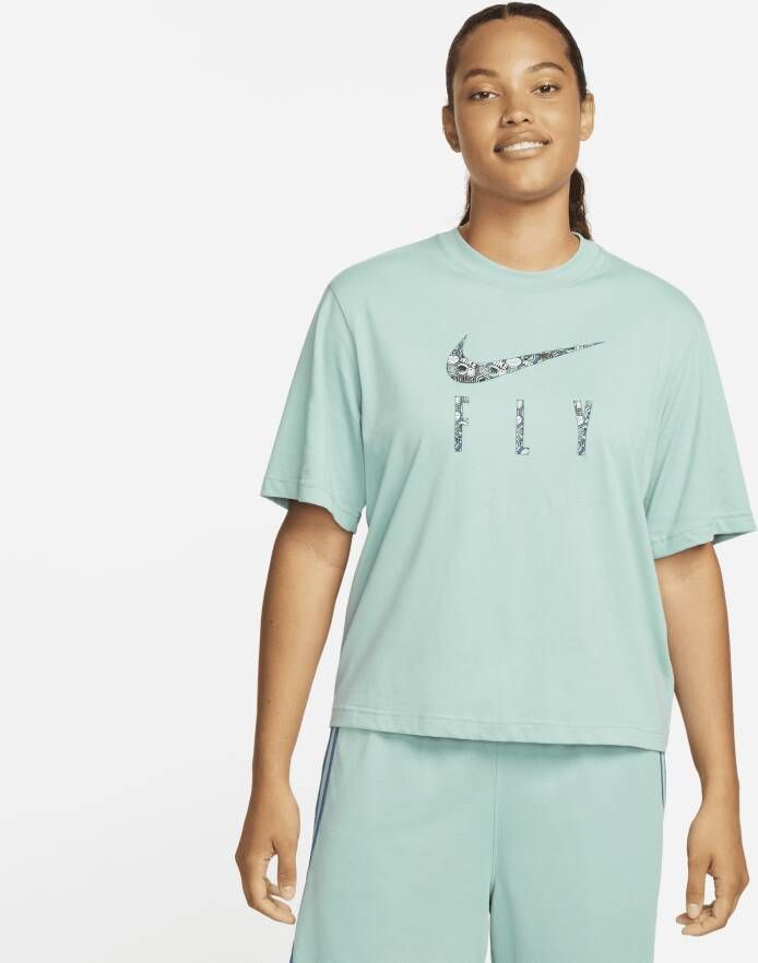 Nike Dri-FIT Swoosh Fly T-shirt voor dames Groen