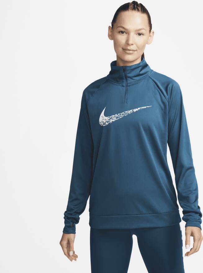 Nike Dri-FIT Swoosh Run Tussenlaag voor hardlopen voor dames Blauw