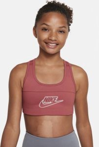 Nike Dri-FIT Swoosh Sport-bh voor meisjes Rood