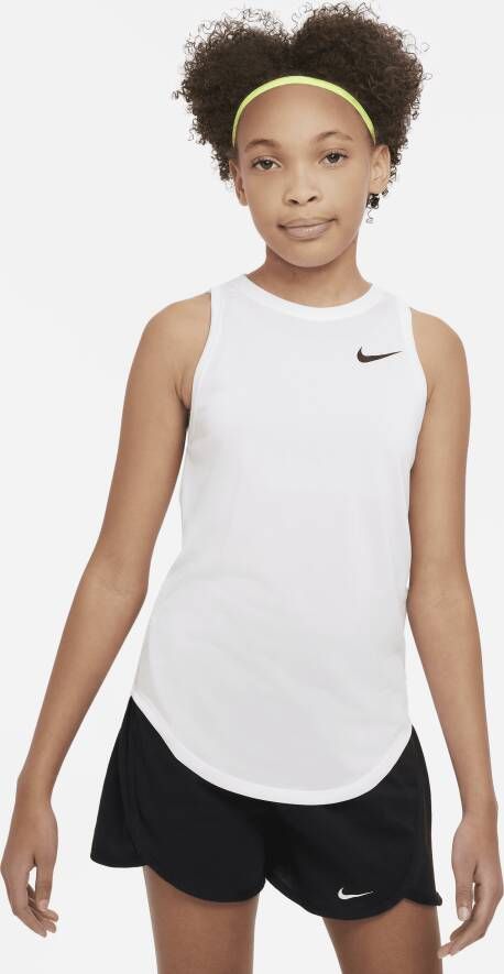 Nike Dri-FIT tanktop voor meisjes Wit
