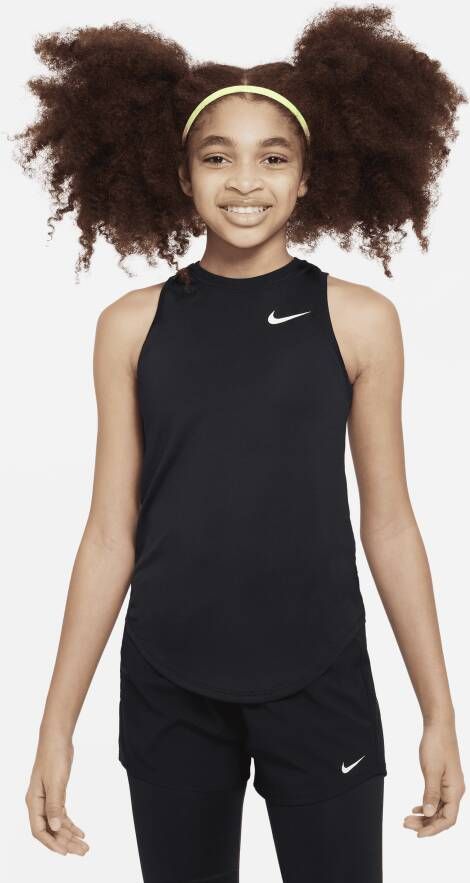 Nike Dri-FIT tanktop voor meisjes Zwart