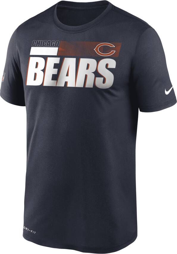 Nike Dri-FIT Team Name Legend Sideline (NFL Chicago Bears) T-shirt voor heren Blauw