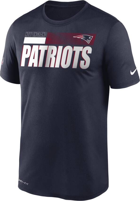 Nike Dri-FIT Team Name Legend Sideline (NFL New England Patriots) T-shirt voor heren Blauw