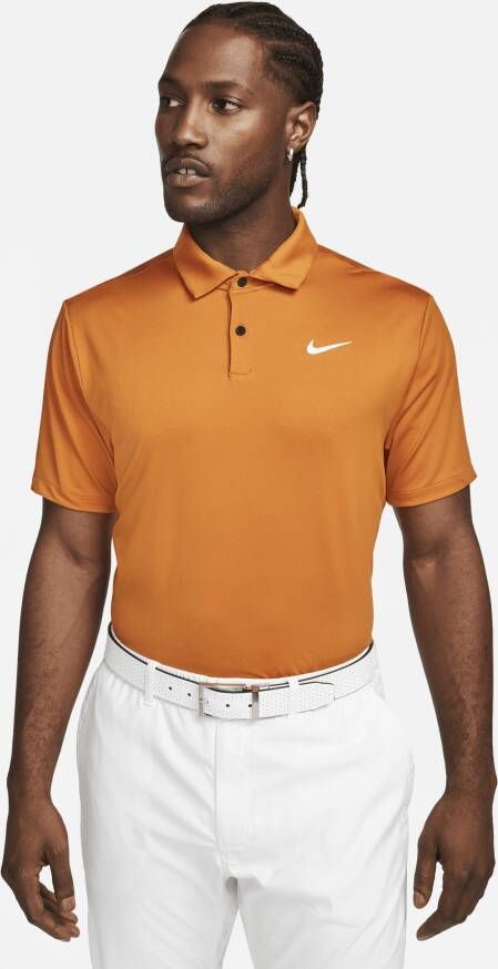 Nike Dri-FIT Tour Effen golfpolo voor heren Oranje