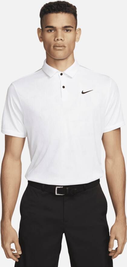 Nike Dri-FIT Tour Jacquard golfpolo voor heren Wit