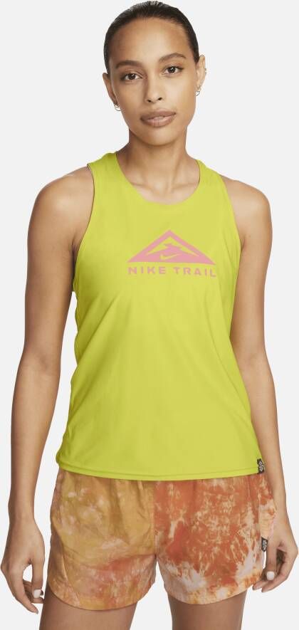 Nike Dri-FIT Trailrunningtanktop voor dames Groen