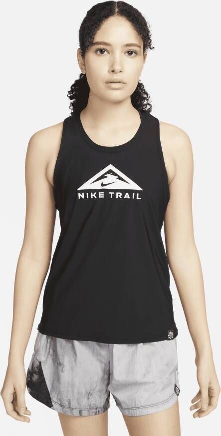 Nike Dri-FIT Trailrunningtanktop voor dames Zwart