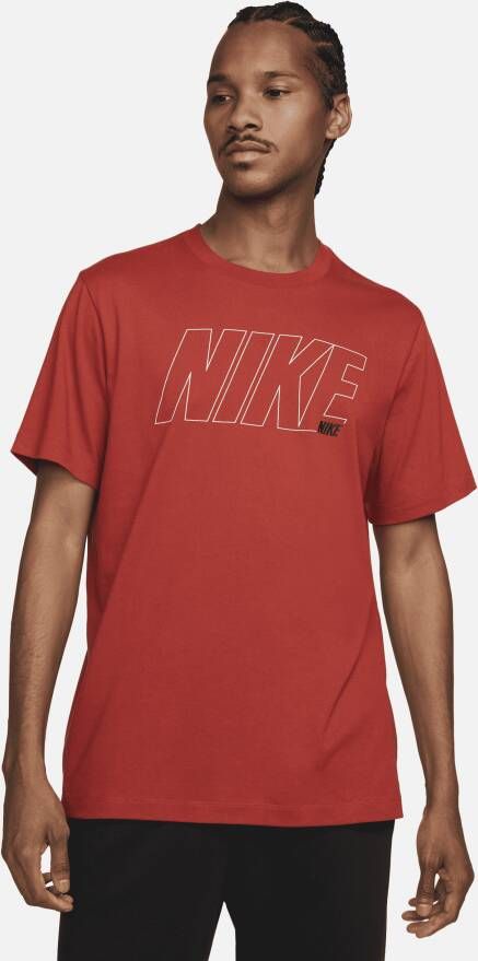 Nike Dri-FIT Trainingsshirt met graphic voor heren Rood