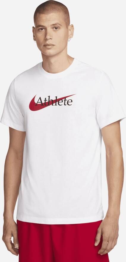 Nike Dri-FIT Trainingsshirt met Swoosh voor heren Wit